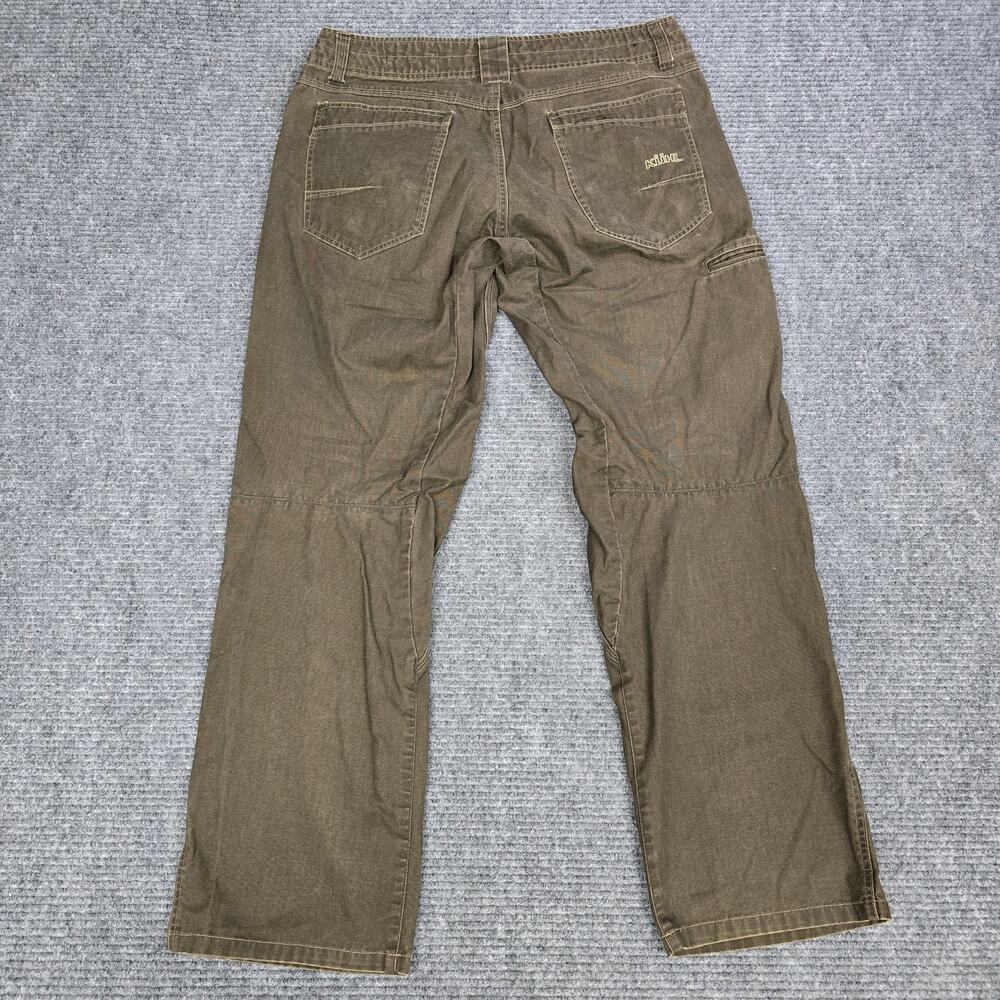 Kuhl Outkast Pants Mens 36x32 Brown Olive Canvas Patina Dye Hiking Outdoor - Picture 2 of 9